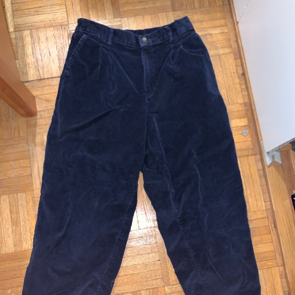 Corduroy Cropped Straight Leg Pants
